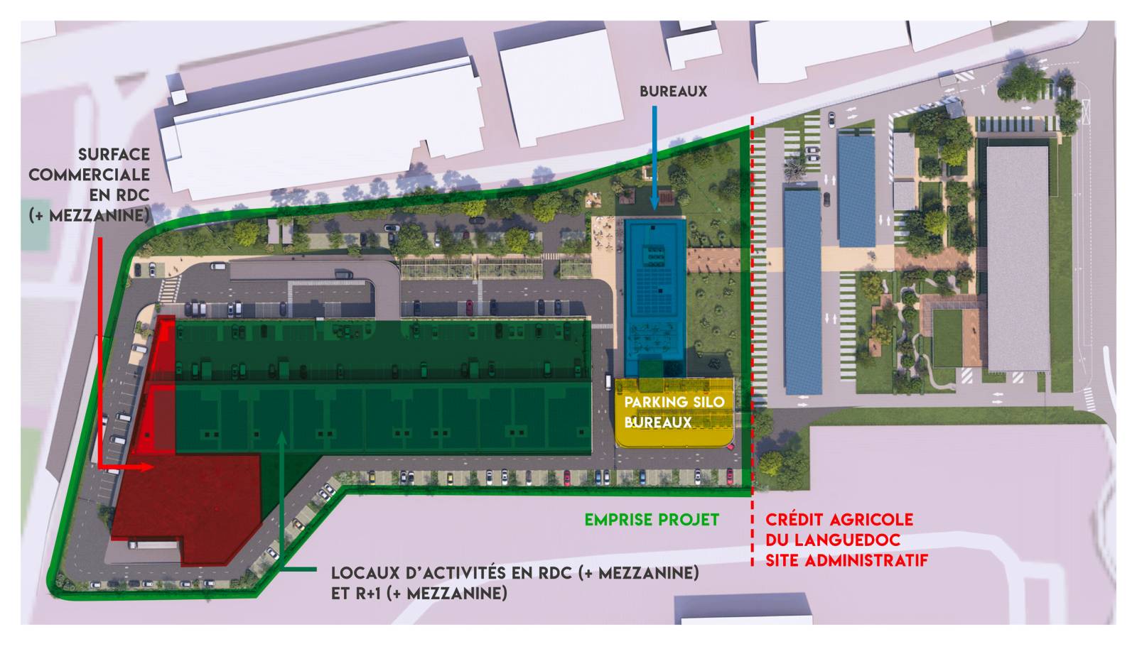 Cirrus Construction - Crédit Agricole Languedoc - Nîmes Parc Mas de Cheylon